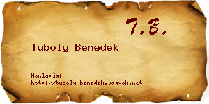 Tuboly Benedek névjegykártya